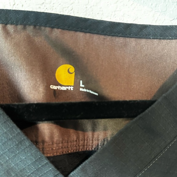 Carhartt Men's Utility Scrubs Chest Pockets Dark Gray Short Sleeve Size L - Picture 2 of 7